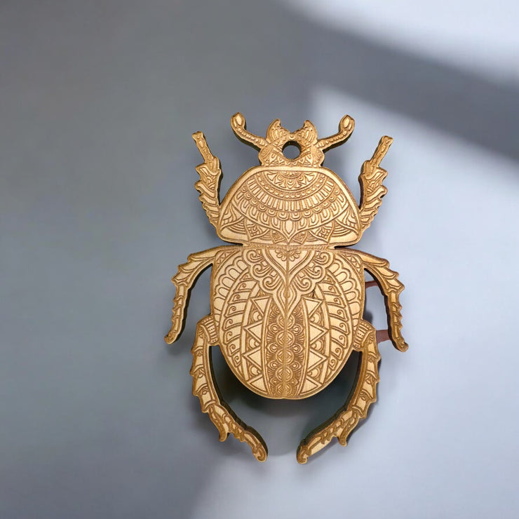 Ornament - Beetle - Raw Wood