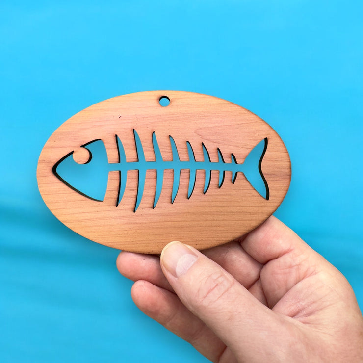 Bone Fish CEDAR Ornament