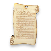 Scroll We The People - Ornament Raw Wood