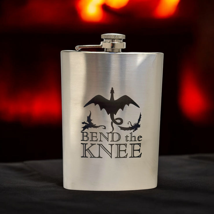 8oz Bend the Knee Stainless Steel Flask