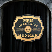 Men of Letters Bunker - Black Door Sign 10x8