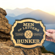 Men of Letters Bunker - Black Door Sign