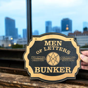 Men of Letters Bunker - Black Door Sign