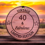 40 and Fabulous - Cedar Ornament