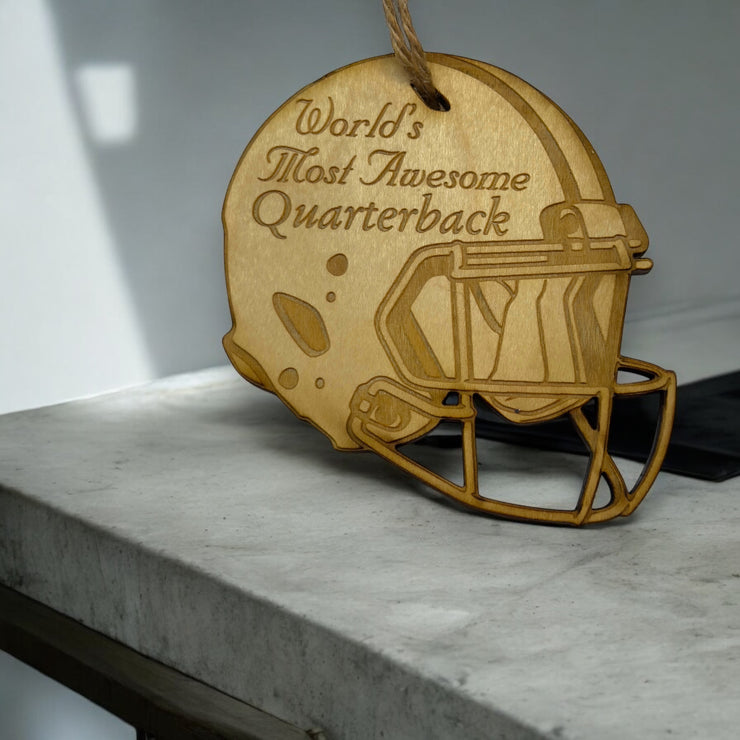 Worlds most Awesome Quarterback - Ornament