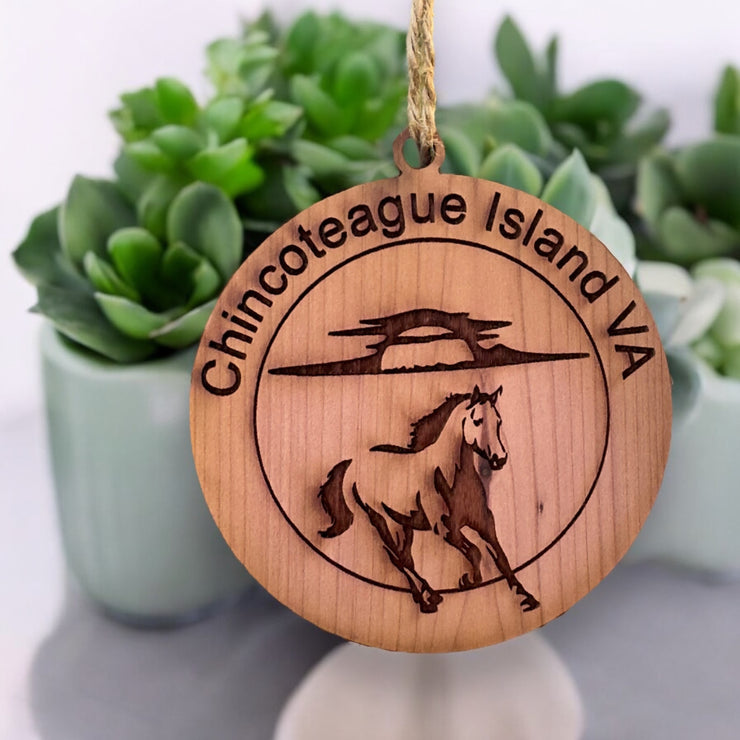 Chincoteague Island VA - Cedar Ornament