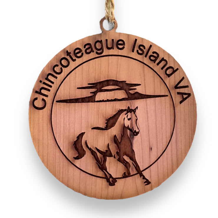 Chincoteague Island VA - Cedar Ornament