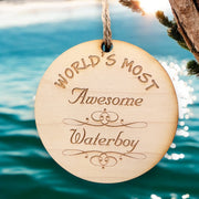 Worlds most Awesome Waterboy - Ornament