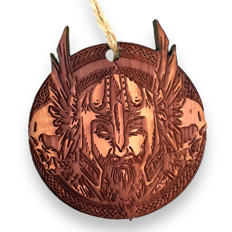 Nordic Viking - Raw Cedar Ornament