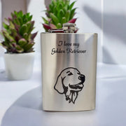 8oz I love my Golden Retriever Stainless Flask