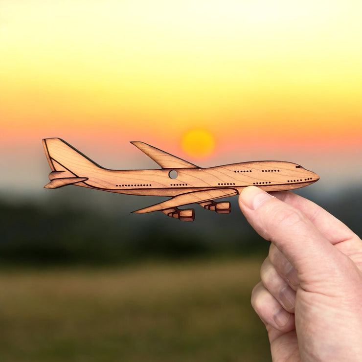 747 Jet Airplane - Cedar Ornament