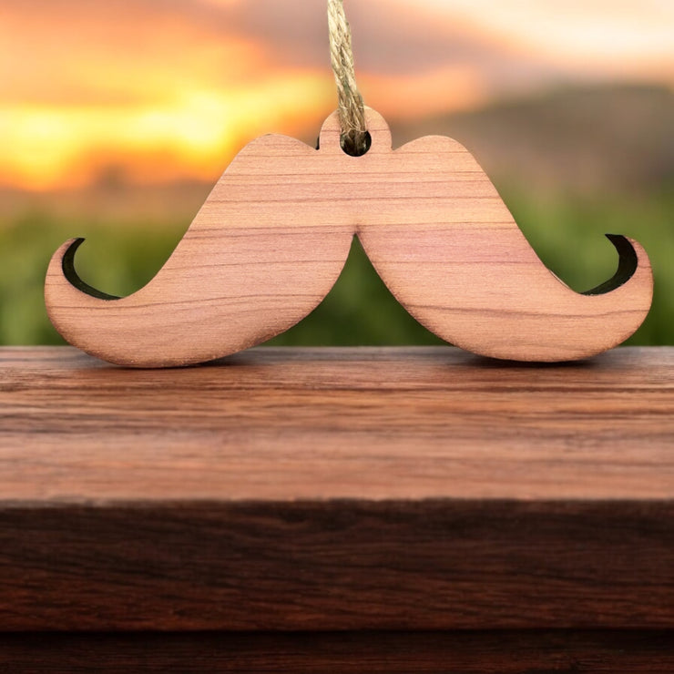 Mustache - Cedar Ornament