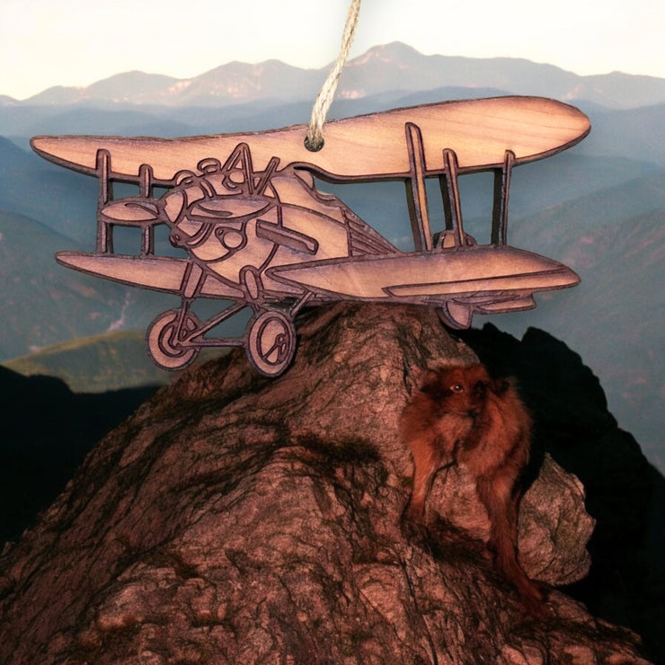 Bi Plane - Cedar Ornament