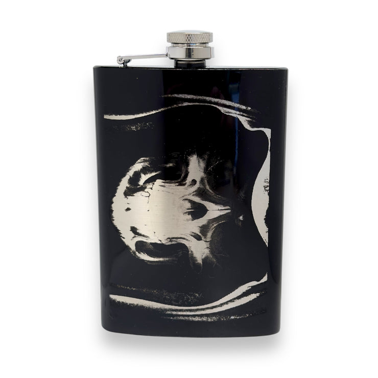 8oz BLACK Grim Reaper Flask