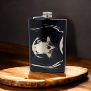 8oz BLACK Grim Reaper Flask