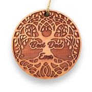 Best Dad Ever Celtic Tree of Life - Cedar Ornament