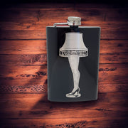 8oz BLACK Leg Lamp Flask