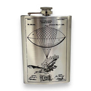 8oz Steampunk Flying Man Stainless Steel Flask