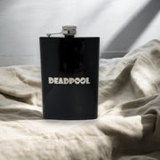 8OZ Deadpool Flask - BLACK, RED, STAINLESS, OR 6OZ LEATHER