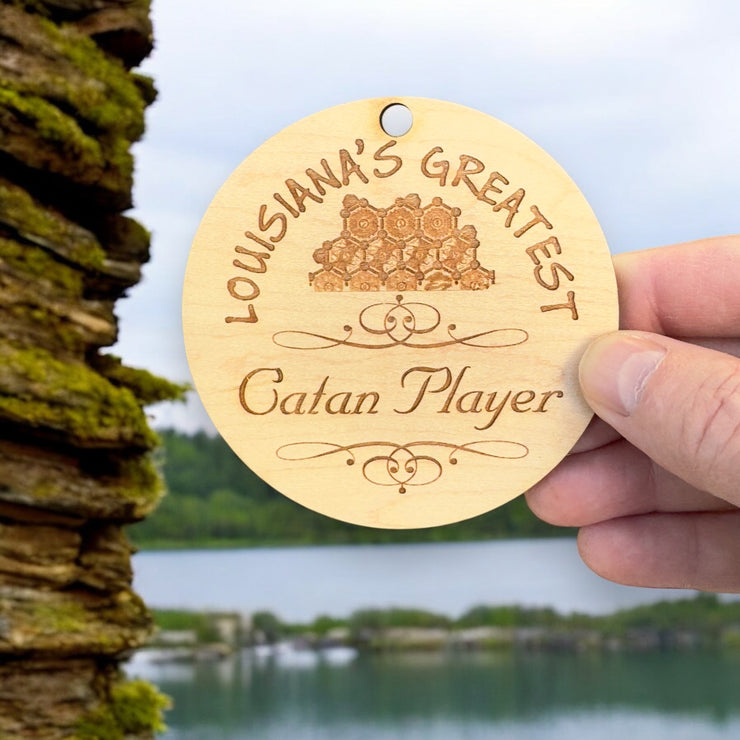 Louisiana's Greatest Catan Player - Ornament - Raw Wood