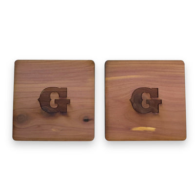 Cedar Coaster - PERSONALIZED Set of 2