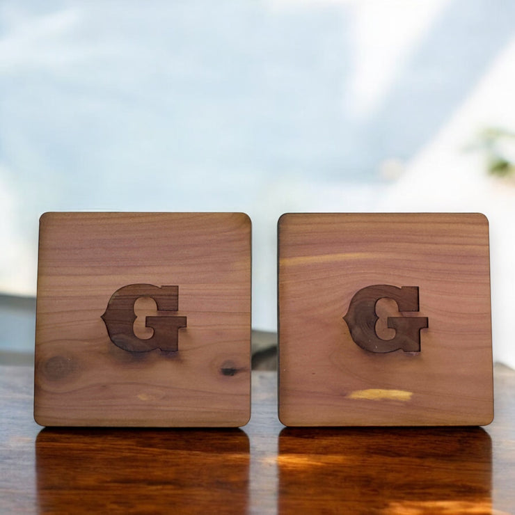 Cedar Coaster - PERSONALIZED Set of 6