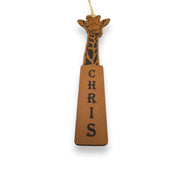 Bookmark - Personalized LEATHER Giraffe