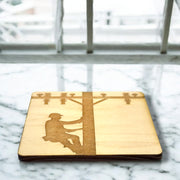 Lineman Coasters Set of 2 - Raw Wood