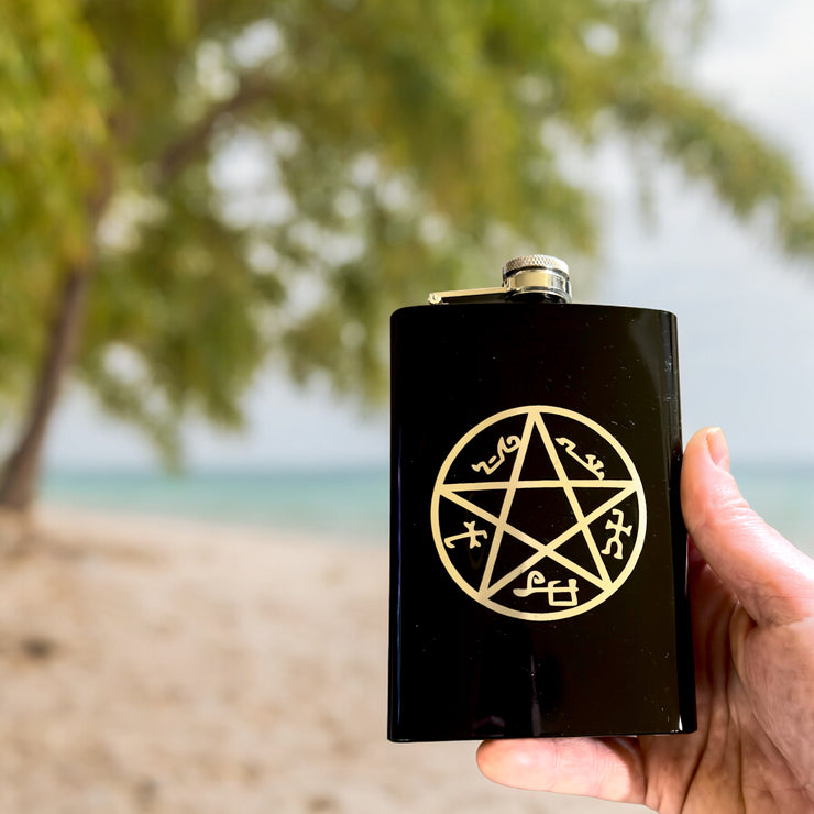 8oz Demon Trap Black Flask