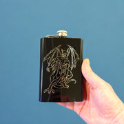 8oz Gargoyle BLACK Flask