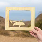 Helicopter Photo Frame Insert - Baltic Birch (FRAME NOT INCLUDED)