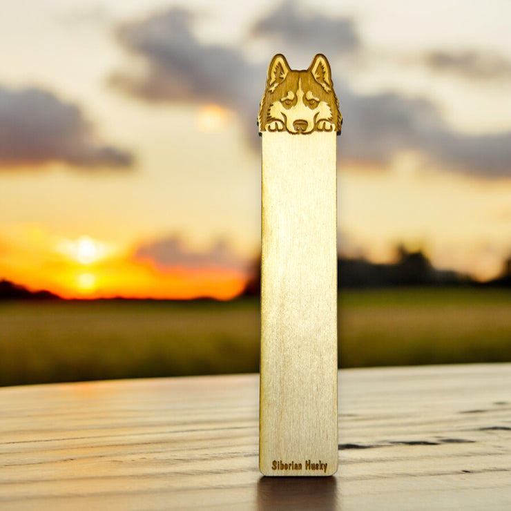 Bookmark - Siberian Husky Dog - Birch wood