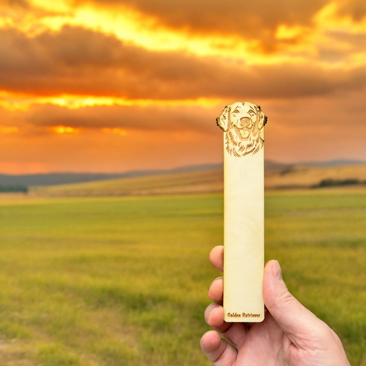 Bookmark - Golden Retreiver Dog - Birch wood