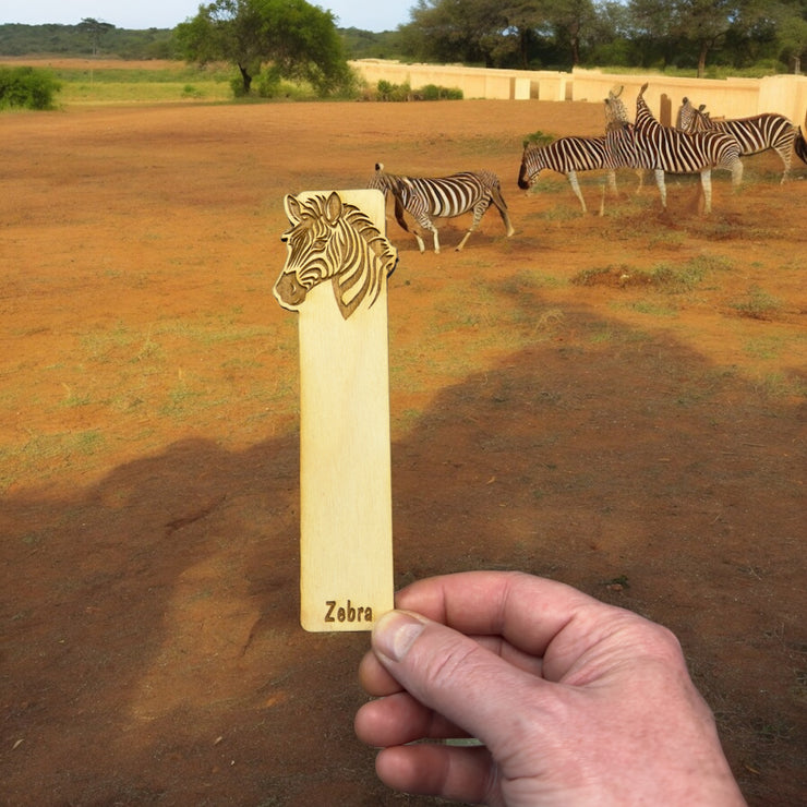 Bookmark - Zebra - Birch wood