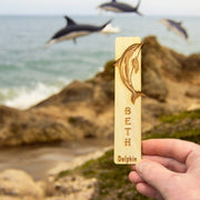 Bookmark - PERSONALIZED Dolphin - Birch wood