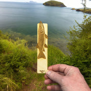 Bookmark - Northern Pike Fish - Birch wood