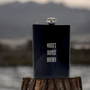 8oz BLACK World's Okayest Brother Flask