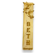 Bookmark - PERSONALIZED Hummingbird - Birch wood