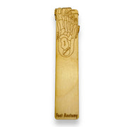 Bookmark - Foot Anotomy - Birch wood