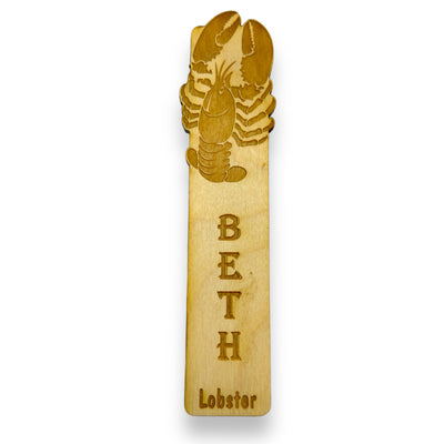 Bookmark - PERSONALIZED Lobster - Birch wood