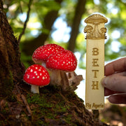 Bookmark - PERSONALIZED Fly Agaric - Birch wood