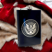 8oz Presidential Seal Black Flask