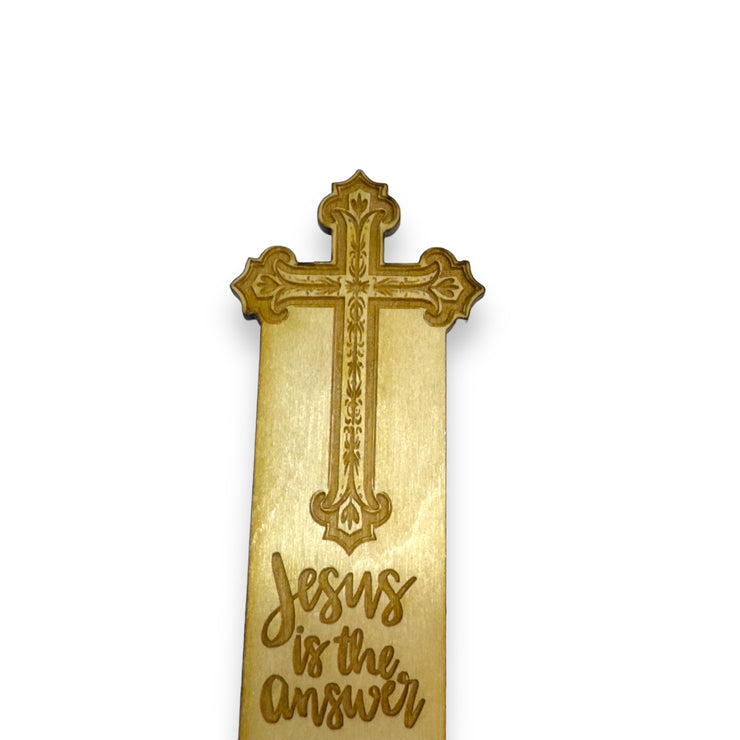 Bookmark - The lord is my shephard - Birch wood Jesus Religious