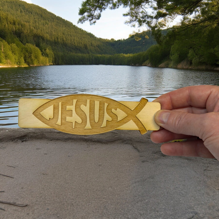 Bookmark - Jesus Fish - Birch wood