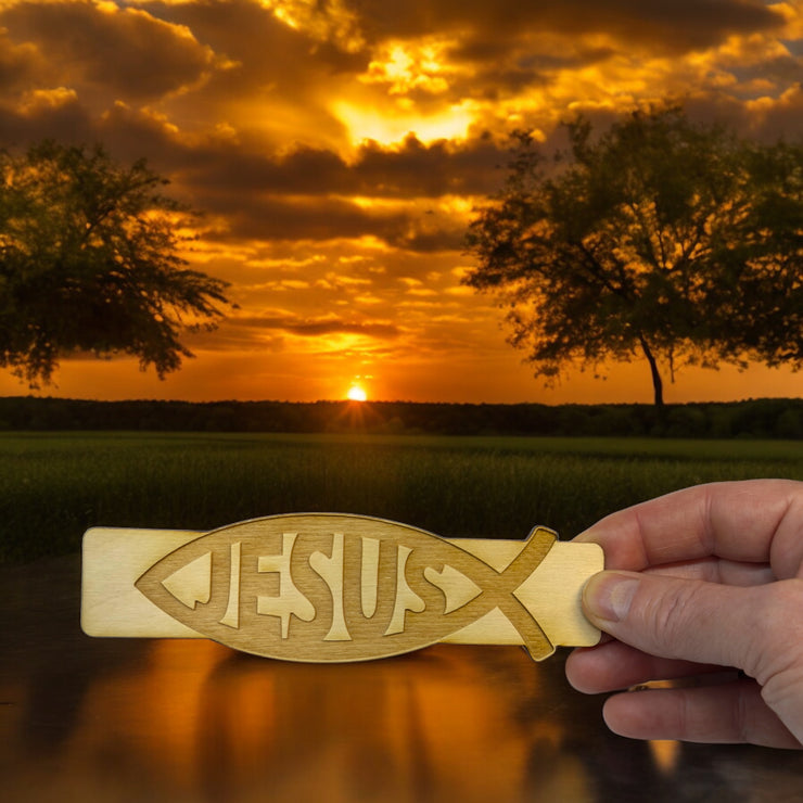 Bookmark - Jesus Fish - Birch wood