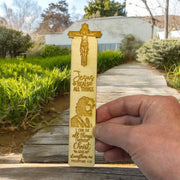 Bookmark - Jesus Heals all things - Birch wood Jesus Religious