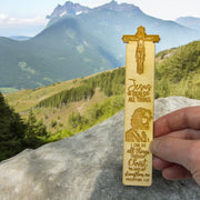 Bookmark - Jesus Heals all things - Birch wood Jesus Religious