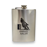 8oz Barrel Racer Stainless Steel Flask