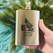 8oz Barrel Racer Stainless Steel Flask