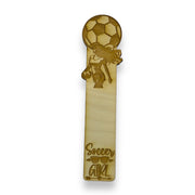 Bookmark - Soccer Girl - Birch wood